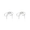 TOU [Silver925] WE021 Silver snake ribbon earring