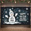Winter Background Snowman Happy New Year Banner Xmas Display Snowflake Decor Holiday Background For Indoor Decoration Photo