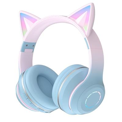 YaPanda Милые Кошачьи Ушки Bluetooth LED Регулируемые с Проводным Подключением и Совместимые с, Инструкция на Японском Языке В комплекте Наушники, Сверхдлительное Время Ожидания,