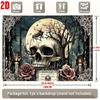 2D flat banner 1 skull-themed decoration item a skull photo prop with rose and tree designs.zyc