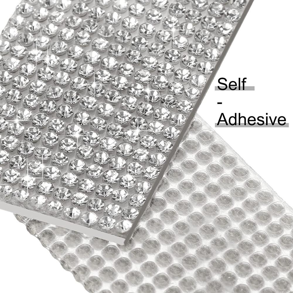 Arts Crafts Phone Decoration Self-Adhesive Rhinestone Crystal Sticker Trim Tape Diamond Ribbon
