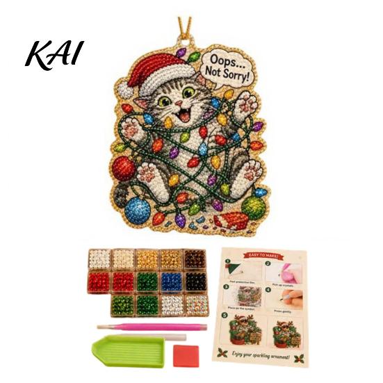 Decorative Beads for Crafts Christmas Hanging Faux Pearl Art Kit Adult, DIY Bead Creative Craft Activities Families Painting Ornament, Handmade