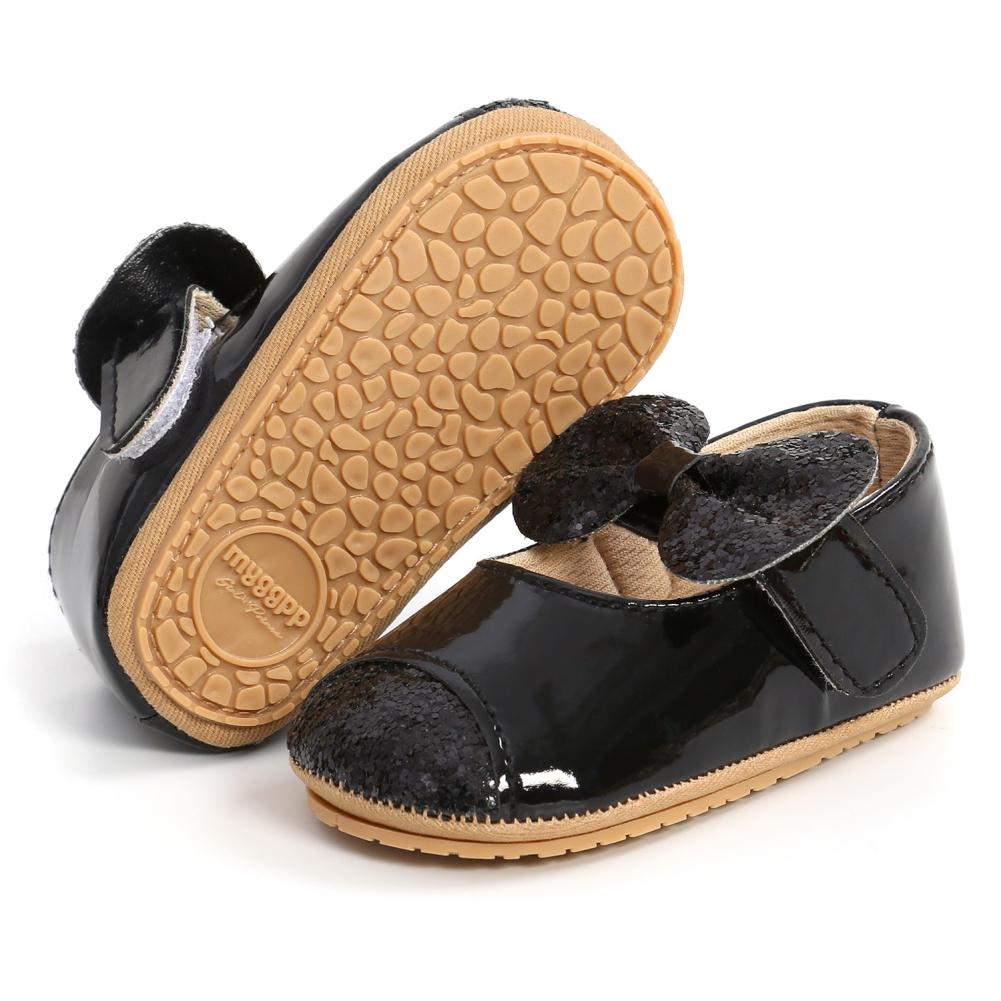 Infant Baby Girls Soft Sole Bowknot Princess Wedding Dress Mary Flats Prewalker Newborn Baby Sneaker Shoes 0-18M