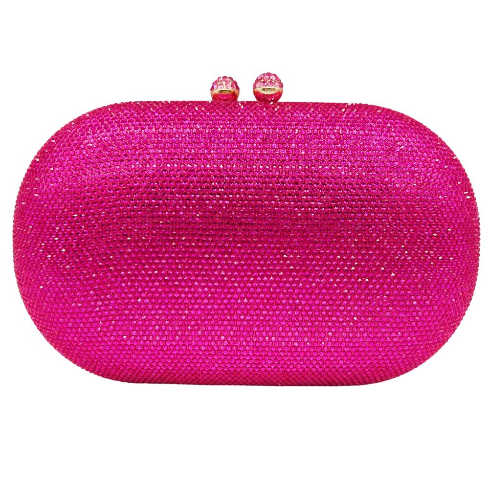 Клатч со стразами в наличии: Однотонная вечерняя сумка с бриллиантами