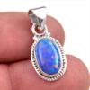 Natural Ethiopian Opal Gemstone Handmade 925 Solid Silver Pendant 1.25'' H8f26