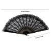 1 шт. Европейский ретро черно-белый кружевной складной веер женский Лолита искусство классический ручной веер танец фото косплей опера вечеринка реквизит