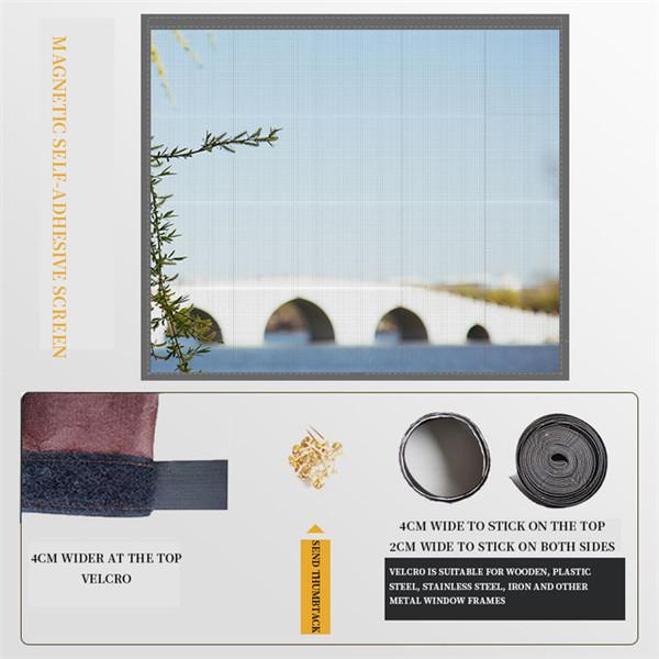Магнитная оконная ширма от насекомых, оротективная сетка, занавеска из тюля, летняя самоклеящаяся оконная занавеска, сетка