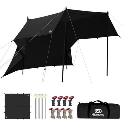 Квадратный тент GOGlamping Square Tarp TC Квадратный тент Поликоттон Можно использовать для костров tc Петли тента и специальная водонепроницаемая лента Водостойкость 500 мм
