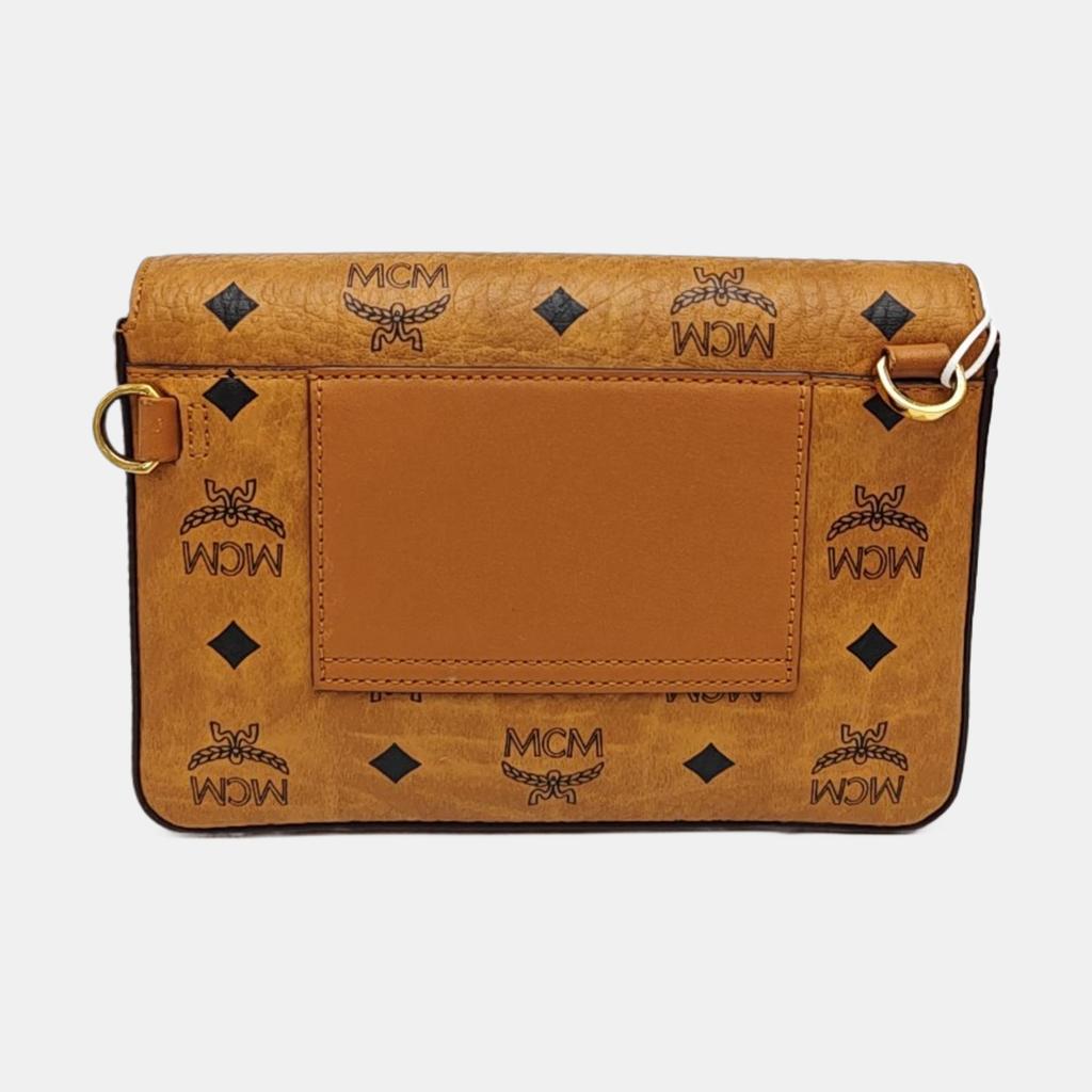 [Pre-Owned] Millie Visetos Metallic Hardware Laurel Leaf Lock Monogram Smooth Envelope Crossbody Bag Coated Canvas Napa Leather S - Very Good #1S4L3NM