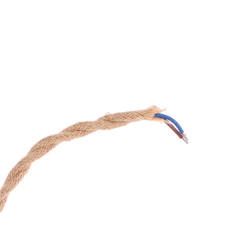 Европейская вилка скрученный пеньковый шнур питания ретро E27 цоколь лампы кабель 1,8 метра шнур выключатель для настенного светильника декор