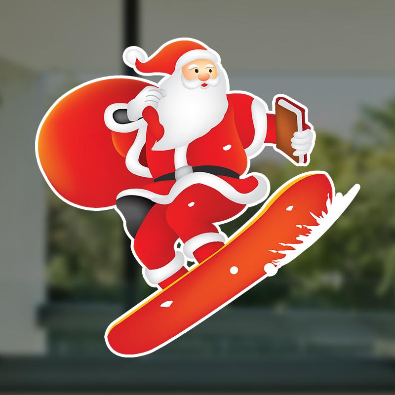 Самоклеящаяся наклейка с Рождеством, автомобильная наклейка, водонепроницаемые автодекоры