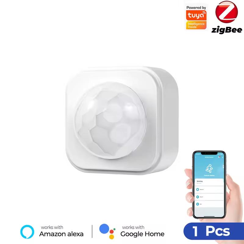 Tuya Zigbee PIR Датчик движения Умный дом Инфракрасный детектор присутствия человека Безопасность Работает с Alexa Google