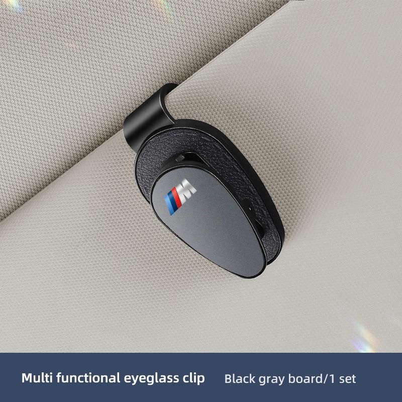 Multi functional Car Sun Visor Sunglasses Card Ticket Holder Glasses Clip Valve Cap For BMW X1 X2 X3 X5 X4 X6 X7 iX3 F20 F10 F07