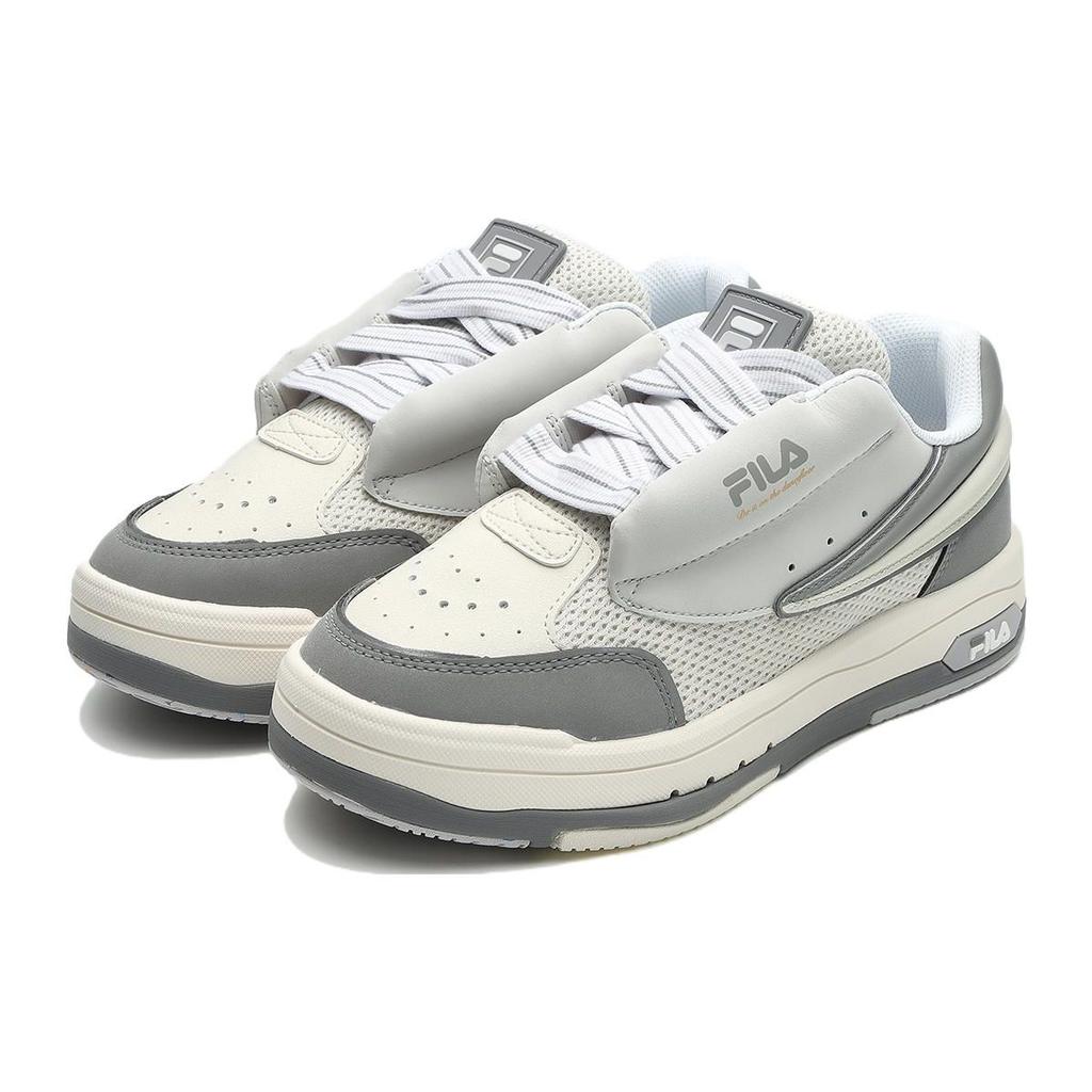 Fila Смешанные Удобные Универсальные Прочные Низкие Кеды для Скейтбординга Мужские кроссовки Белый Серый F12M334201FGA