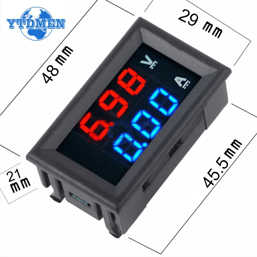 DC 0-100V 10A Цифровой вольтметр амперметр Светодиодный дисплей Модуль DSN-VC288 Светодиодный амперметр Двойной цифровой вольтметр Измеритель Напряжение Ток