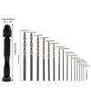 Pin Vise Hand Twist Drills Set 0.6-3mm Mini Hand Drill Rotary Tool Micro Drill Bits  Polymer Clay