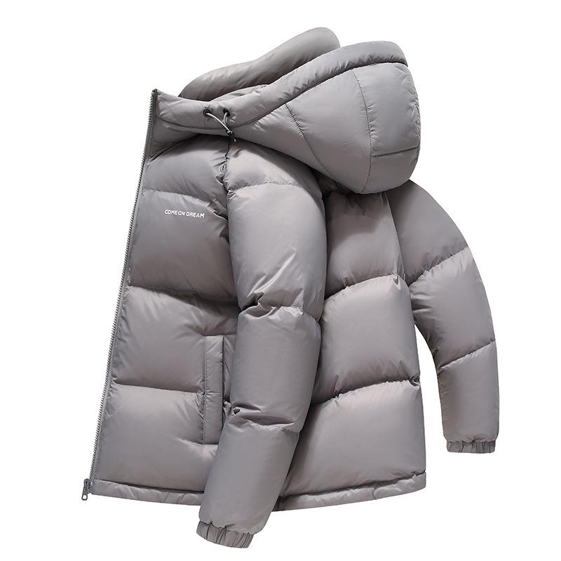 Мужская зимняя куртка-пуховик с капюшоном, мужская теплая повседневная куртка-хлеб