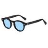 Acetate Retro Oval Sunglasses Handmade Pirate Captain Johnny Depp Style Polarized Lens for Men Women [SHEEN KELLY]