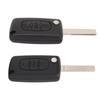 Car Key Case Black 3 Buttons Folding Flipping Protective Key Fob Cover Replacement for 107 2