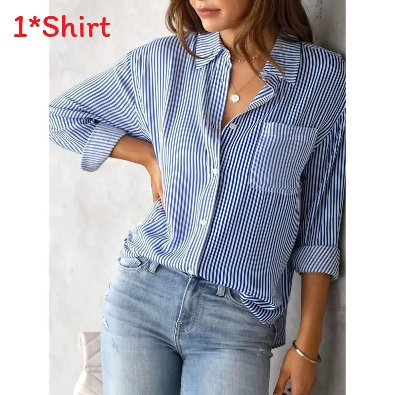 Streetwear Loose Fit Shirt With Long Sleeves For Casual Women