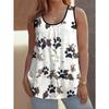 Women's Sleeveless Vest Creative Color Pattern Cat Printing Comfortable Soft Fashionable Versatile Summer Vest