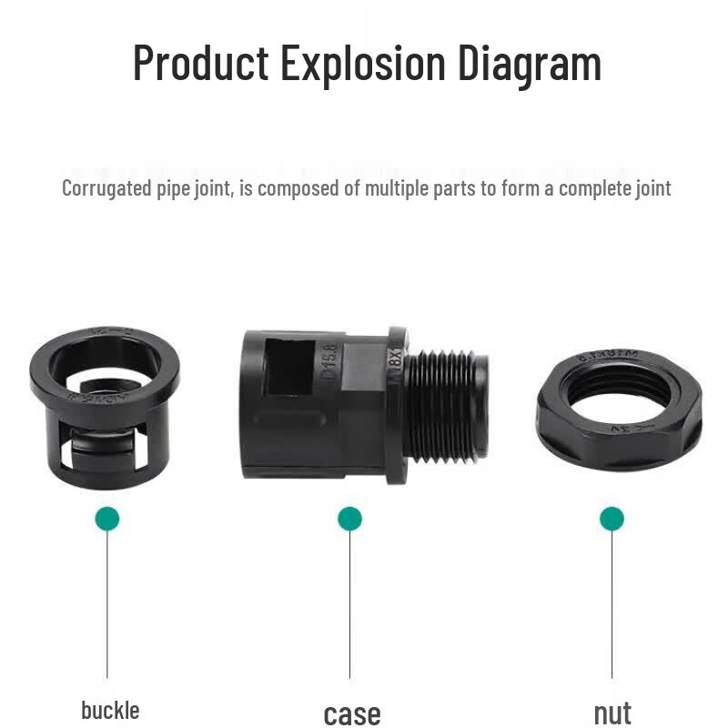 Nylon PA Quick-Connect Corrugated Pipe Connector