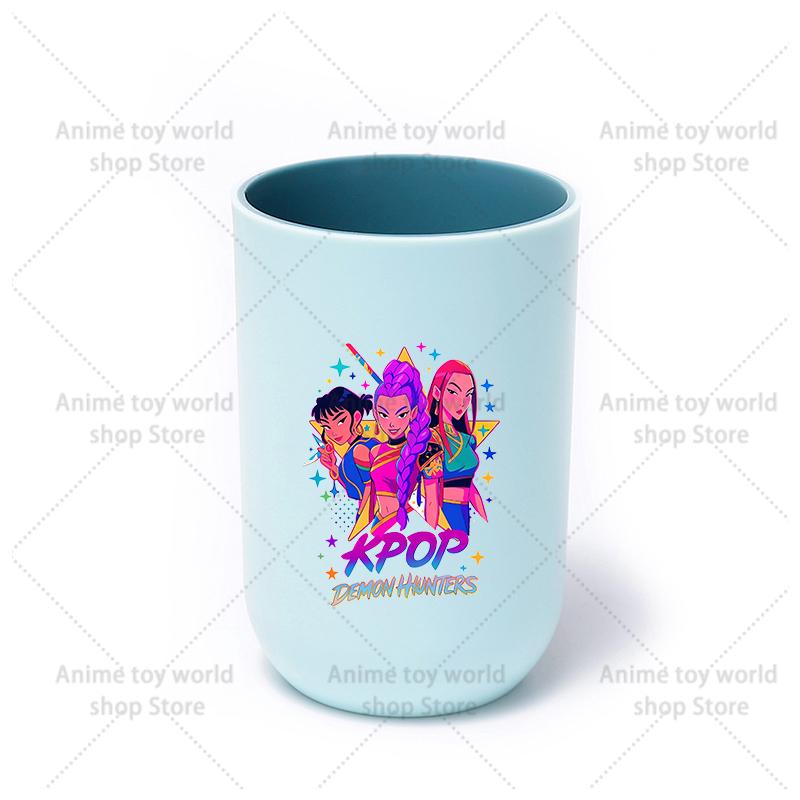 KPop Demon Hunters Hot Movies Water Cup Toothbrush Cup Cartoon Anime Mouthwash Cup Children's Water Cups Boy Girl Birthday Gifts
