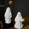 Creative Halloween Statue Resin Small Sculpture Funny Ghost Pumpkin Figurine Office