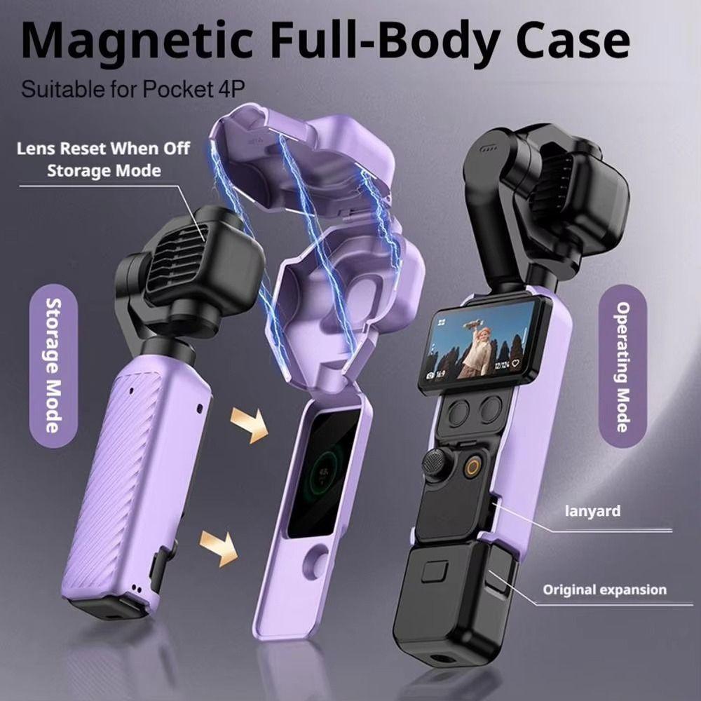 Anti-Scratch Screen Protector Magnetic Lens Cover for DJI Osmo Pocket 4P Gimbal Camera Accessories