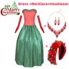 Womens Christmas Dress Martha May Whovier Costume Cosplay Outfits with Gloves for Holiday Party Fancy Dress Outfit