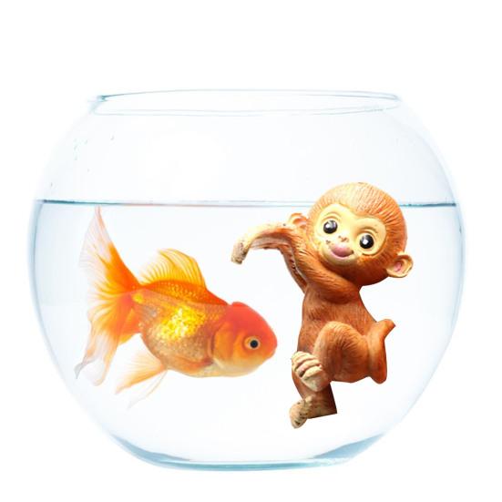 Фигурка обезьяны, реалистичный яркий внешний вид, мультяшная детальная высокая имитация смолы, мини-обезьяна, украшение для аквариума, украшение для аквариума