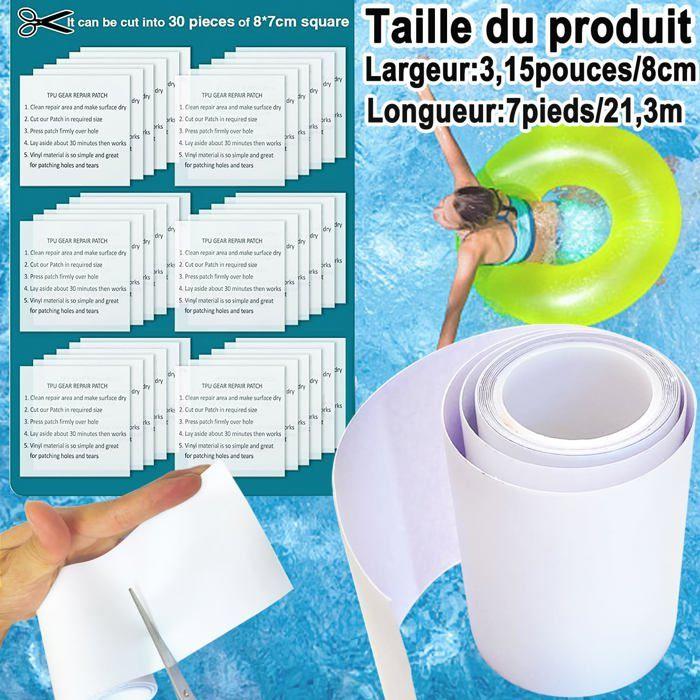 AIMOONSA Ruban réparation TPU transparent 1 m x 7 cm — Patch étanche pour piscines et articles gonflables