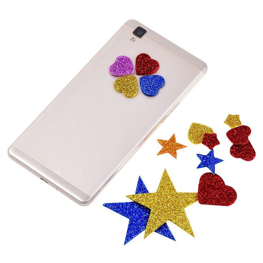 Mixed Size Color Star Heart Shapes Foam Glitter Party Stickers Wedding Decoration