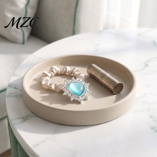Handmade Accessory Materials 2Pcs Cat Eye Heart Faux Gems, Alloy Rhinestone Brooch Buttons, 23mm Jewelry Making Accessories Flatback Gemstone