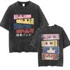Washed Vintage Anime Bocchi The Rock Gotoh Hitori Graphic Tshirt Men Women Casual Cotton Oversized T Shirts Streetwear Unisex