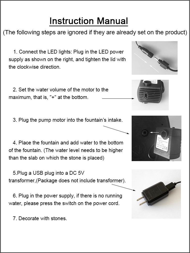 LED Lotus Leaf Water Fountain Ornament with Night Light for Home Décor