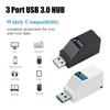 3 Ports USB 3.0 HUB Mini USB Adapter Splitter OTG Adapter 5Gbps High Speed U Disk Reader for Laptop PC