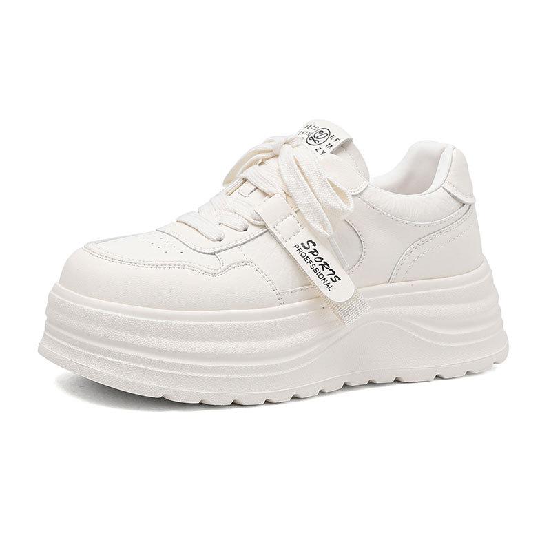 Height increase 5.5CM thick-soled women's 2026 spring new versatile board shoes non-slip casual sports shoes