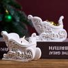 Форма для силиконовой свечи в виде саней DIY Рождественские украшения Цветочный горшок Изготовление поделок Гипсовая смола Коробка для хранения Формы для литья Декор для дома