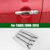 FOR 2008-2013 TOYOTA YARIS Chrome Silver Car Door Handle Cover Trim 2009 2010 2011