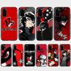 DT20 Persona 5 Joker Case for Samsung A04 A14 A23 A34 A54 M23 M33 M52 M53 Realme 10 9 C30S C35 C55 VIVO Y02S Y21 Y33S Y51 X80 Pro Clear Cover