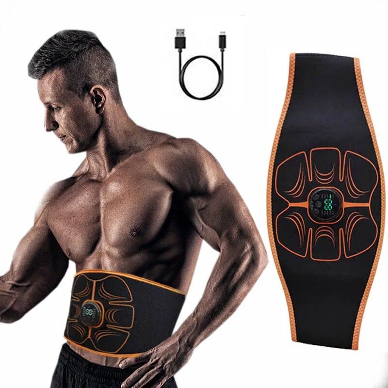 Стимулятор мышц живота, пояс для тренировки пресса, стимулятор талии, триммер EMS, фитнес-массажер для дома, для похудения, зарядка через USB