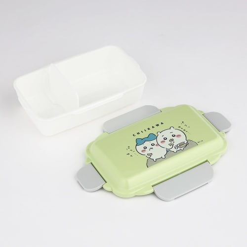 OSK (OSK) 500ml Chiikawa Lunch Box, Yellow, 4-Point Lock, Dishwasher Safe, Storage Container with Dividers, Microwave Safe, Made In Japan, PCD-500