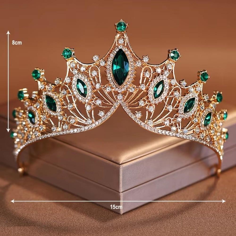 Luxurious Bridal Crown Rhinestone Princess Crown Temperament Bride Headwear Jewelry