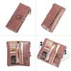 CONTACT'S Genuine Leather Long Wallet For Women Luxury Designer Card Holders Money Clips Coin Purses Female Bags