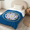 1PC Leeds Football Club Patterned Flannel Blanket Suitable For All Seasons For Home Decor Warmth And Comfort Gifts Holiday Present