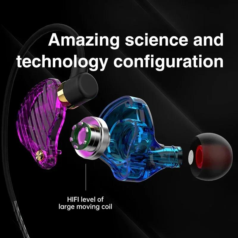 QKZ SK3 3.5mm Wired Earphone with Microphone HiFi Music Monitor Bass Headphone Noise Cancelling Headset for Sport Gaming Earbuds