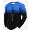 Long Sleeve Tees Autumn In Tops and T-Shirts Oversize Man Polyester Men's Clothing