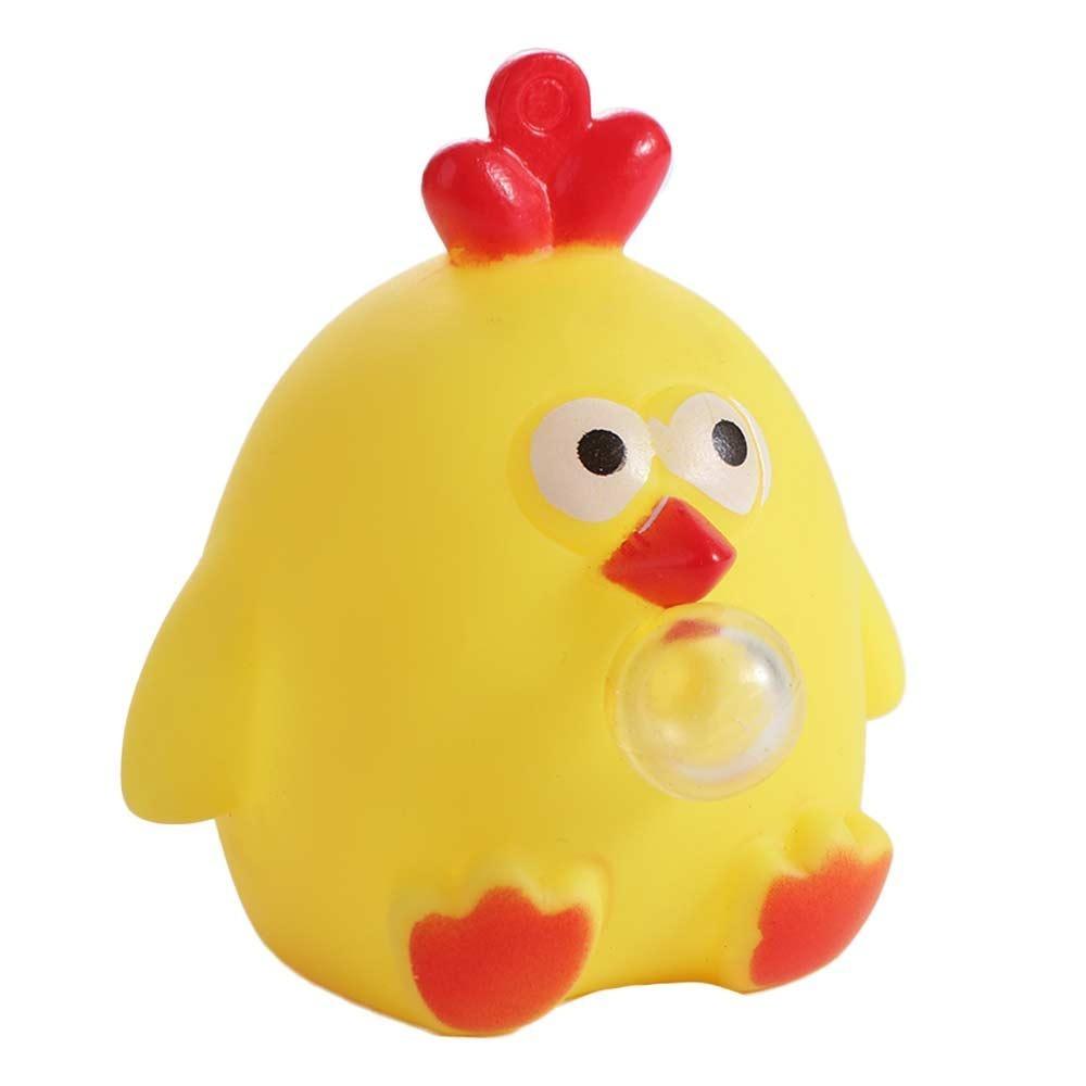Blow Bubble Squeeze Toys Yellow Chicken Cartoon Knead Toy Animal Vent Toy Pinch Toys Gift