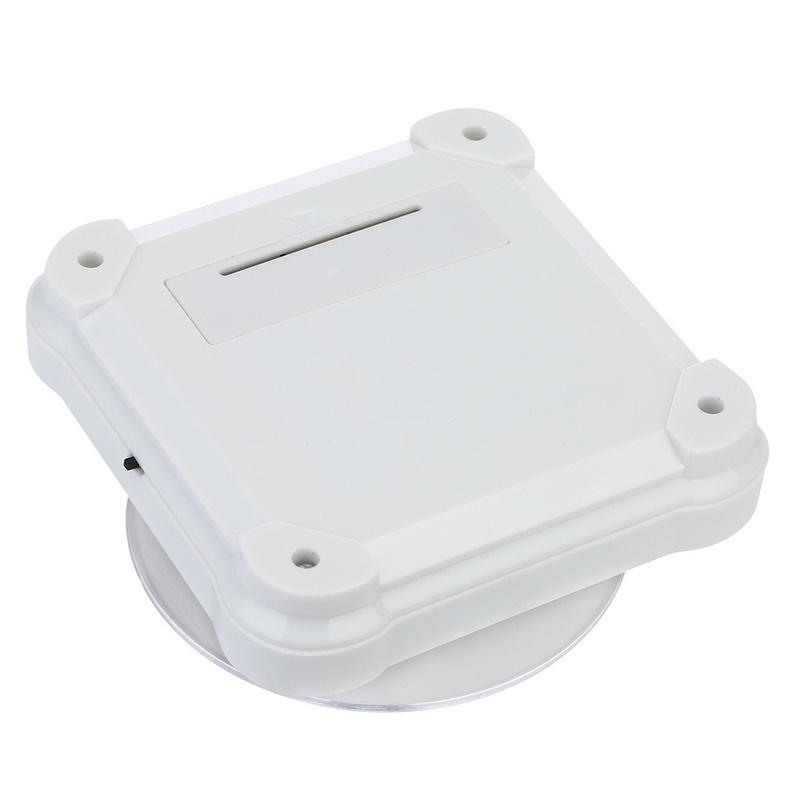 360 Degree Watch Stand Display Turntable Rotating Watch Jewelry Solar Display Stand Multicolor 3 LED Color Change Display Case